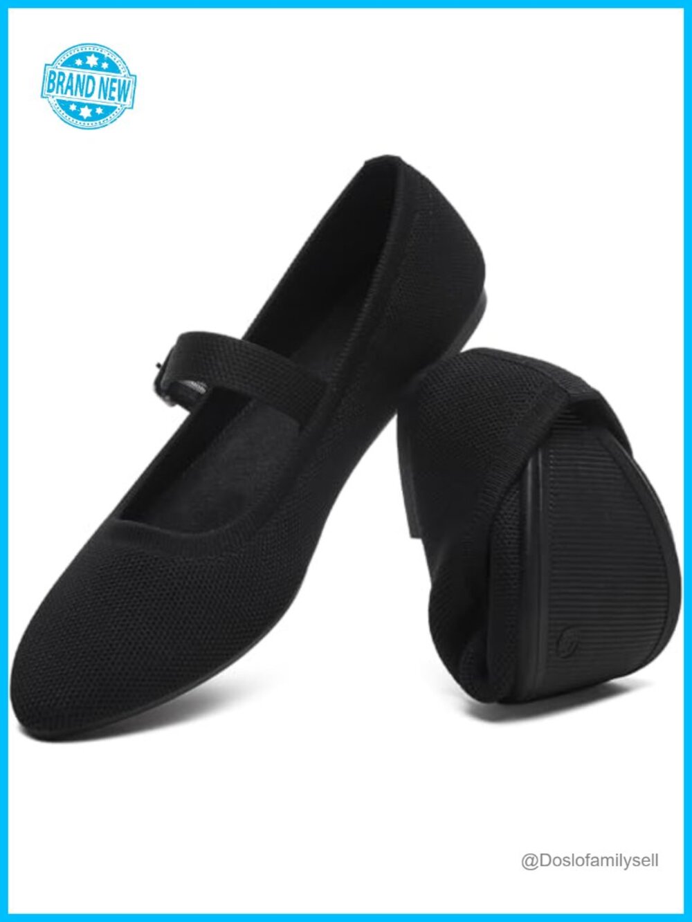 Women's Ballet Flat Mary Jane Slip On Dress Flats with Strap